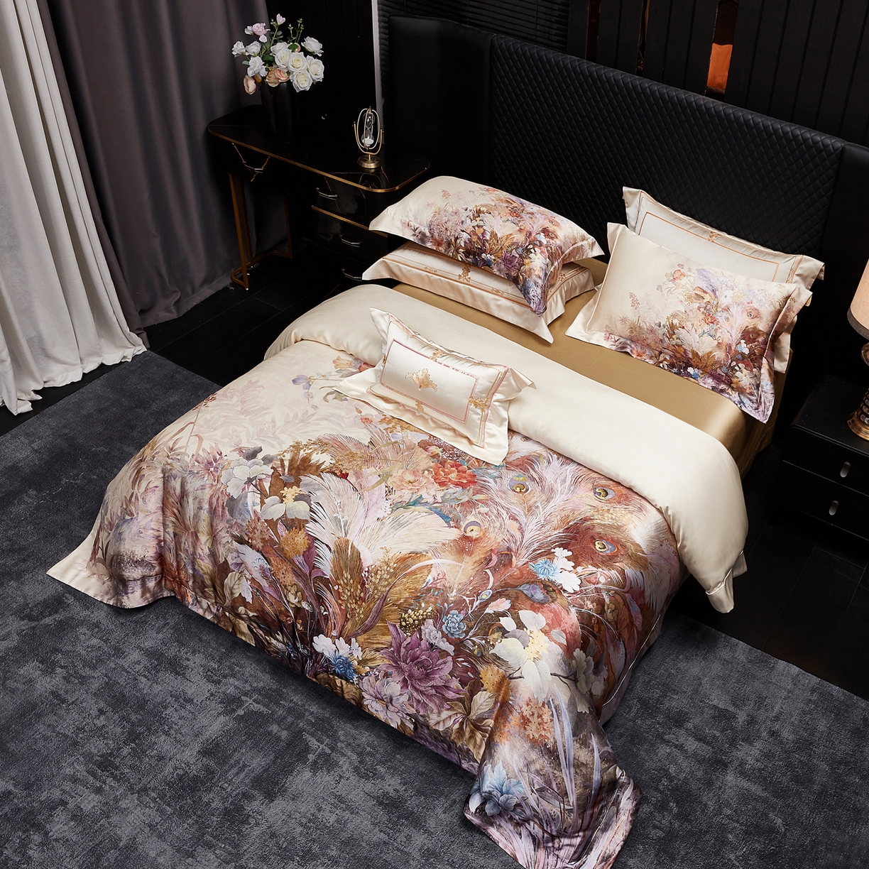 91家纺网 家纺一手货源 找家纺 （总）至爱今生 2026新款数码印花长绒棉四件套-倾国倾城