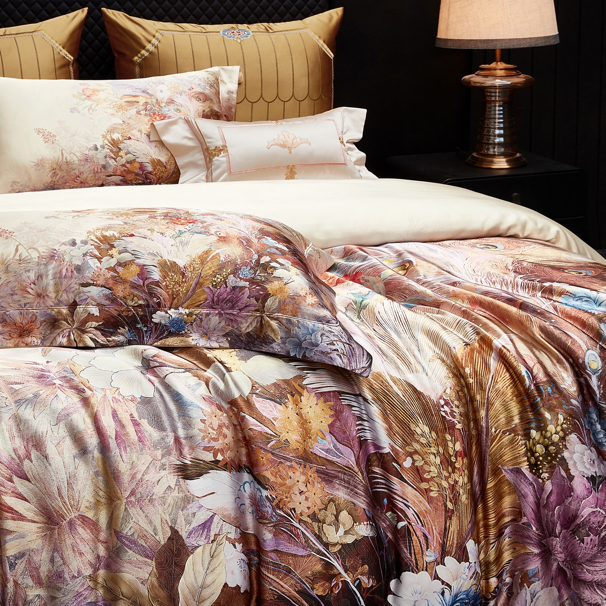 91家纺网 家纺一手货源 找家纺 （总）至爱今生 2026新款数码印花长绒棉四件套-倾国倾城