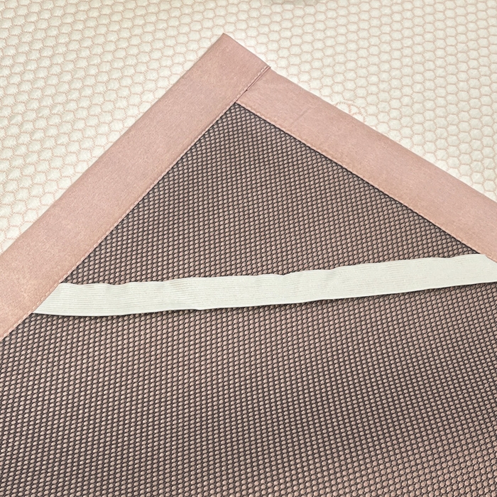 91家纺网 家纺一手货源 找家纺 雅居纺家纺 2026新款A类加厚三明治底提花小清新凉感席床单款凉席席子 小兔郁金香-粉