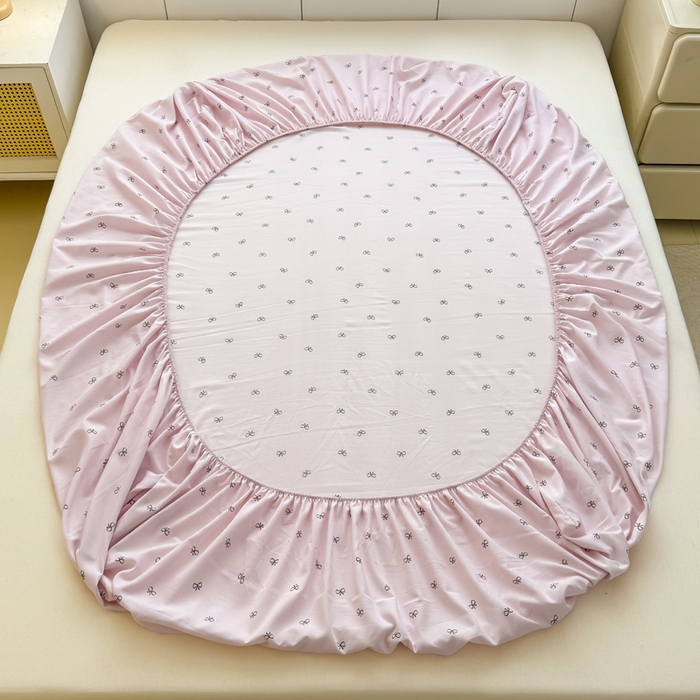 91家纺网 家纺一手货源 找家纺 爱多多家居 2026新款针织棉双层纱床笠 床笠三件套  床笠-小美满