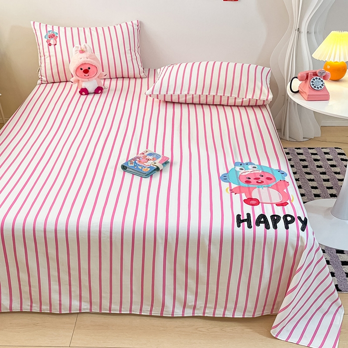 91家纺网 家纺一手货源 找家纺 雅居纺家纺 2026新款全棉绣花夏被夏凉被空调被可配同款老粗布四件套 夏被-小海狸粉