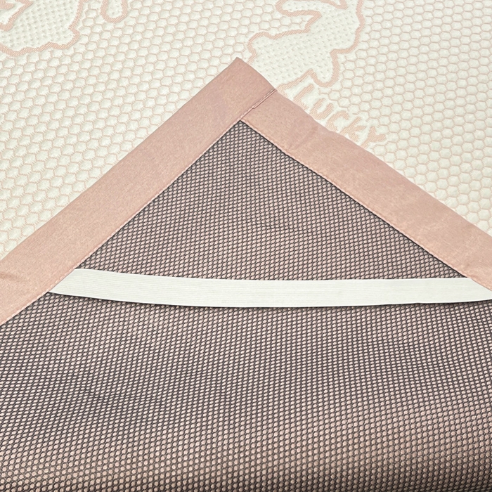 91家纺网 家纺一手货源 找家纺 雅居纺家纺 2026新款A类加厚三明治底提花小清新凉感席床单款凉席席子 小兔子-粉