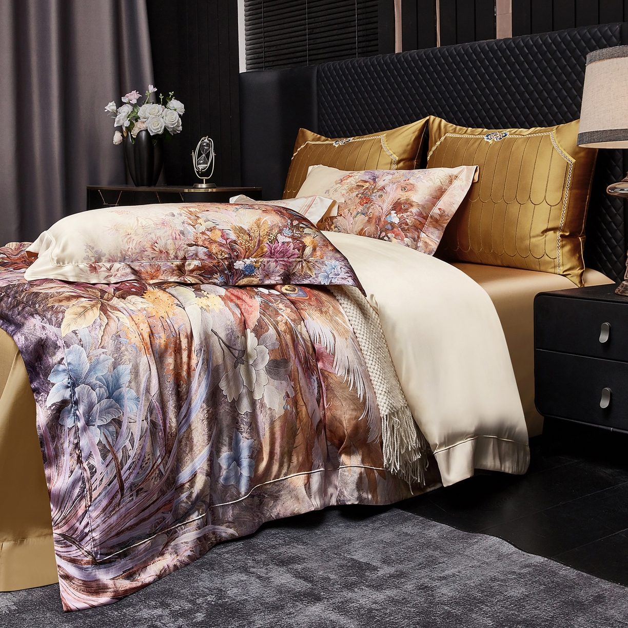 91家纺网 家纺一手货源 找家纺 （总）至爱今生 2026新款数码印花长绒棉四件套-倾国倾城