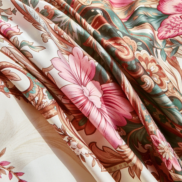 91家纺网 家纺一手货源 找家纺 （总）至爱今生 2026新款数码印花长绒棉四件套-缦花礼赞