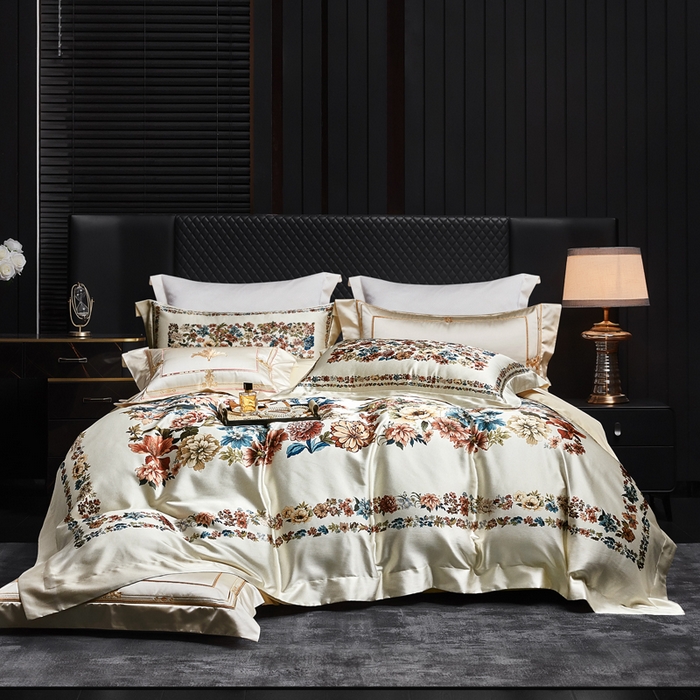 91家纺网 家纺一手货源 找家纺 （总）至爱今生 2026新款数码印花长绒棉四件套-卡洛斯