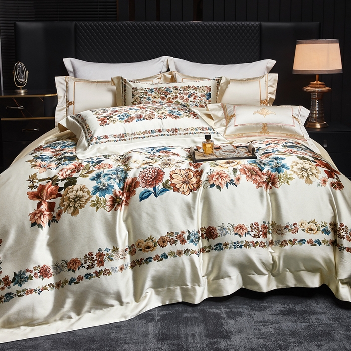 91家纺网 家纺一手货源 找家纺 至爱今生 2026新款数码印花长绒棉四件套-卡洛斯 卡洛斯