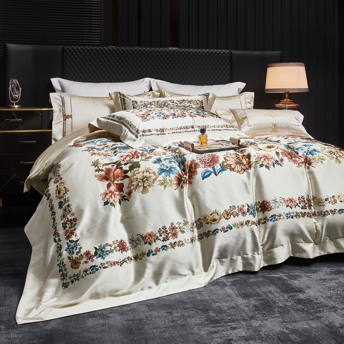 91家纺网 家纺一手货源 找家纺 至爱今生 2026新款数码印花长绒棉四件套-卡洛斯 卡洛斯