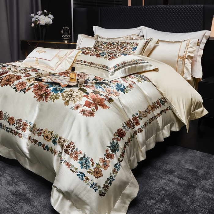 91家纺网 家纺一手货源 找家纺 至爱今生 2026新款数码印花长绒棉四件套-卡洛斯 卡洛斯