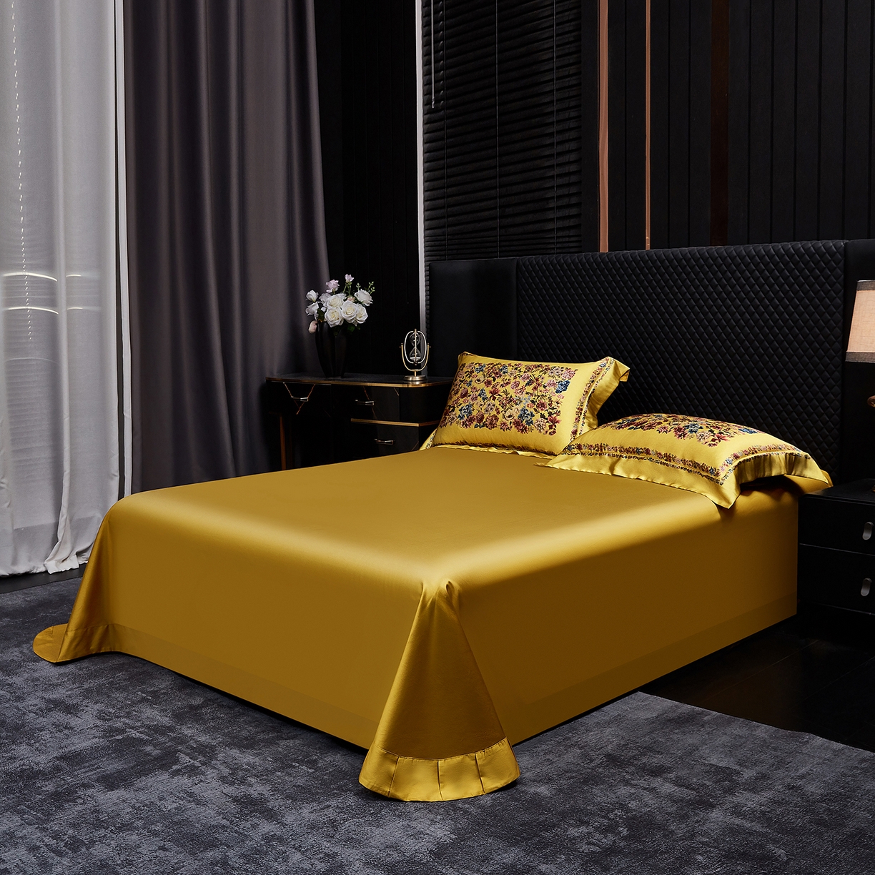 91家纺网 家纺一手货源 找家纺 （总）至爱今生 2026新款数码印花长绒棉四件套-卡洛斯