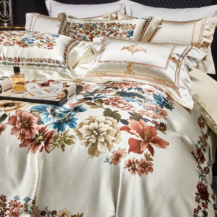 91家纺网 家纺一手货源 找家纺 至爱今生 2026新款数码印花长绒棉四件套-卡洛斯 卡洛斯