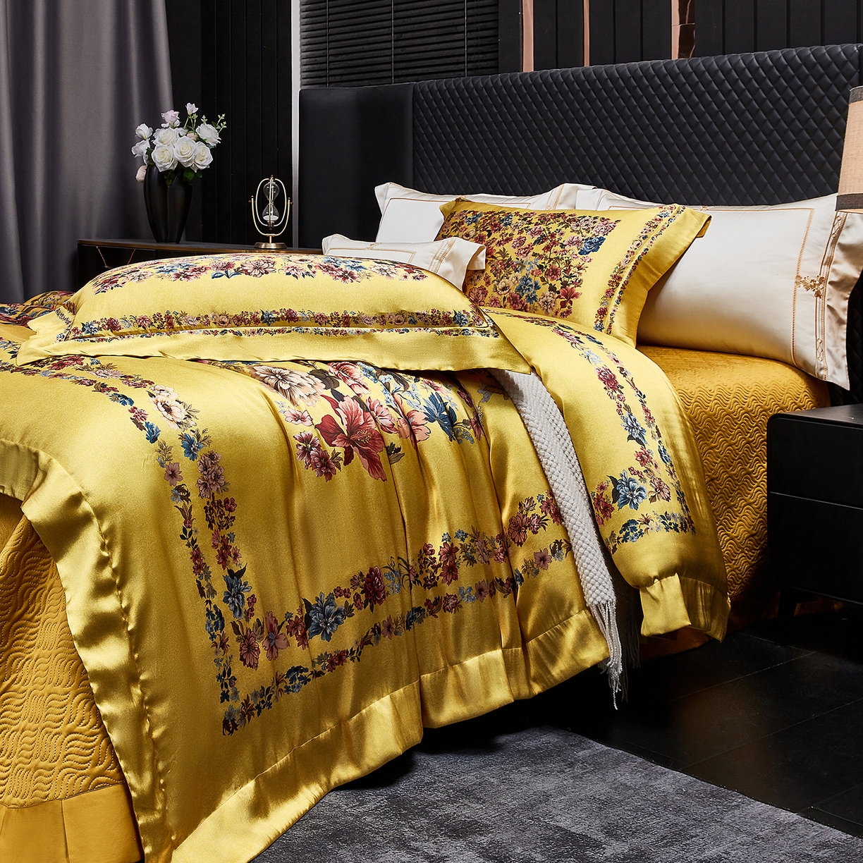 91家纺网 家纺一手货源 找家纺 （总）至爱今生 2026新款数码印花长绒棉四件套-卡洛斯