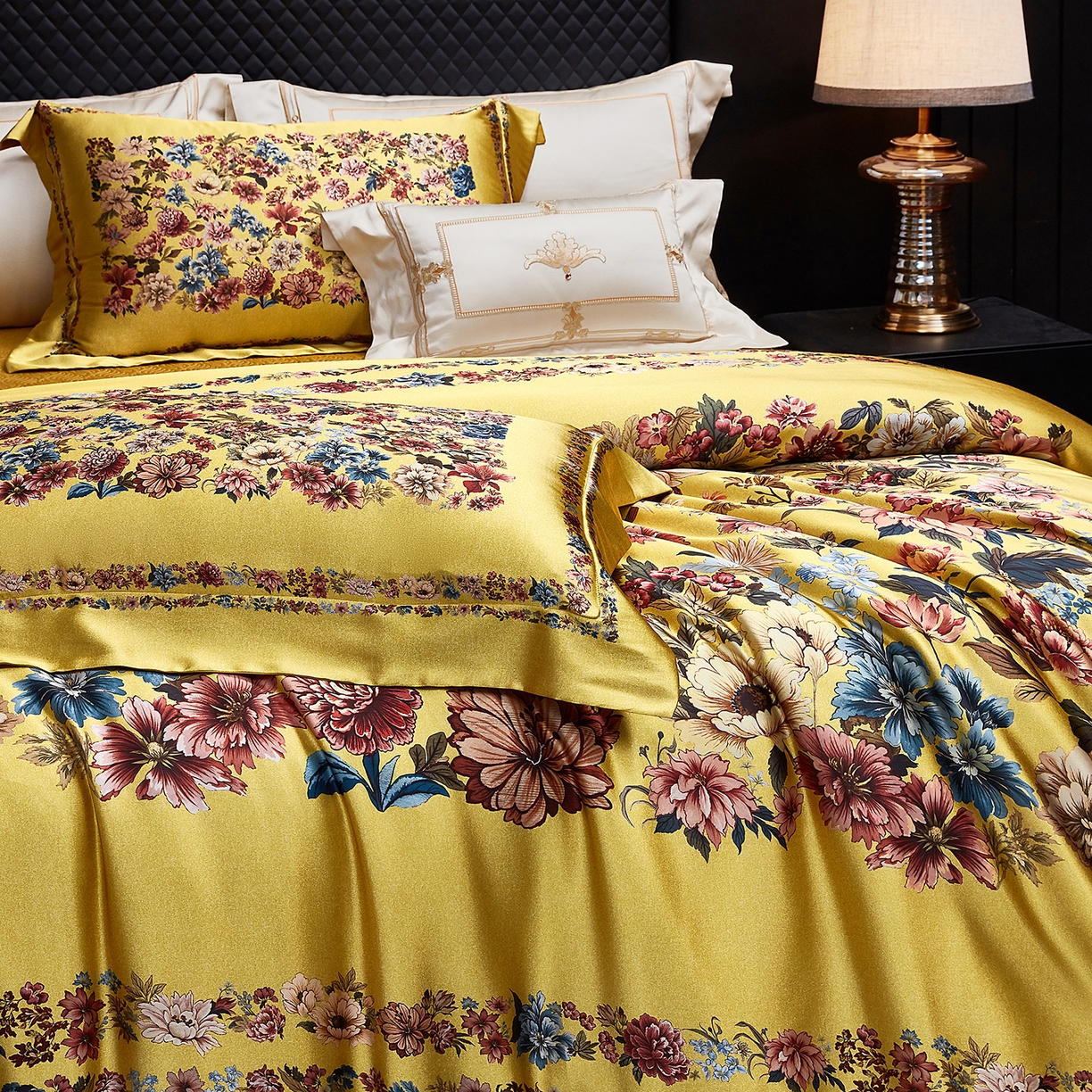 91家纺网 家纺一手货源 找家纺 （总）至爱今生 2026新款数码印花长绒棉四件套-卡洛斯