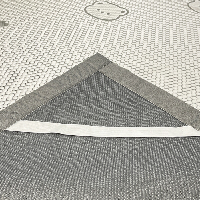 91家纺网 家纺一手货源 找家纺 雅居纺家纺 2026新款A类加厚三明治底提花小清新凉感席床单款凉席席子 小熊熊