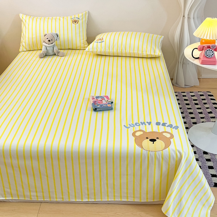 91家纺网 家纺一手货源 找家纺 雅居纺家纺 2026新款全棉绣花夏被夏凉被空调被可配同款老粗布四件套 夏被-幸运熊