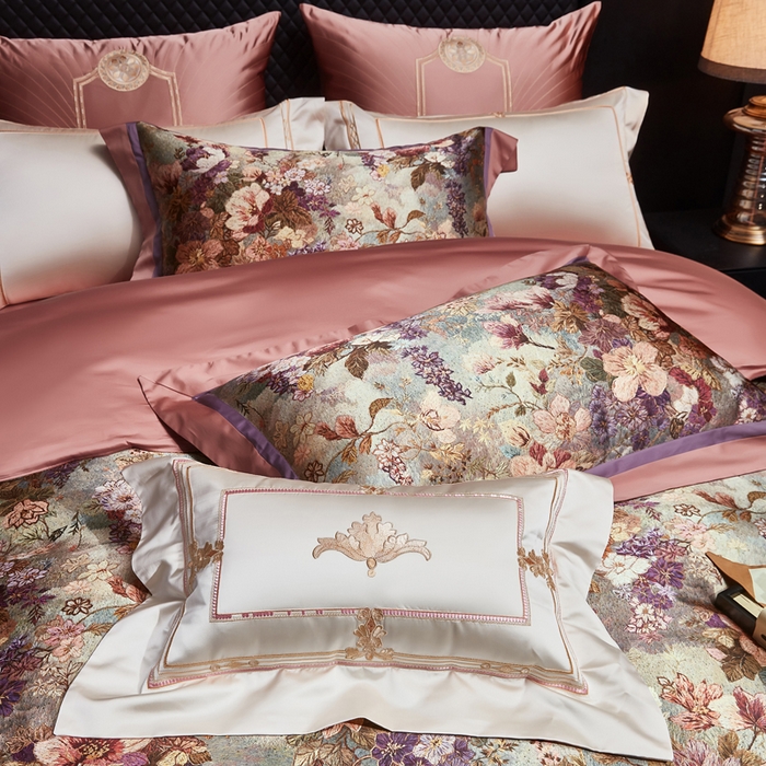 91家纺网 家纺一手货源 找家纺 （总）至爱今生 2026新款数码印花长绒棉四件套-花漾依梦