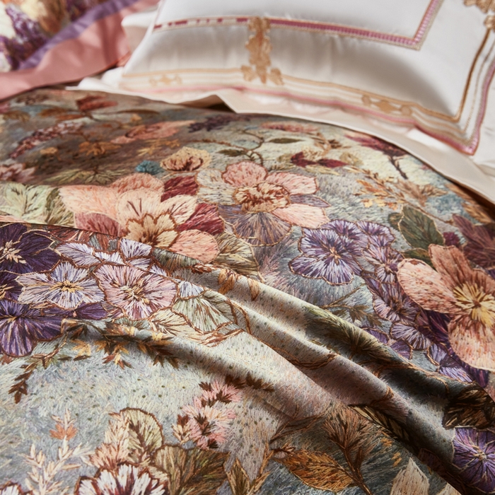 91家纺网 家纺一手货源 找家纺 （总）至爱今生 2026新款数码印花长绒棉四件套-花漾依梦