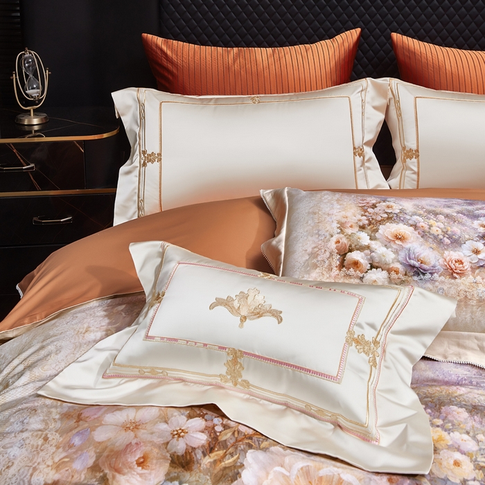 91家纺网 家纺一手货源 找家纺 （总）至爱今生 2026新款数码印花长绒棉四件套-花润