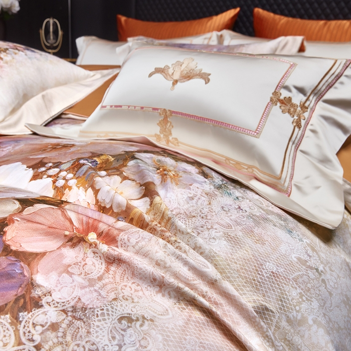 91家纺网 家纺一手货源 找家纺 （总）至爱今生 2026新款数码印花长绒棉四件套-花润