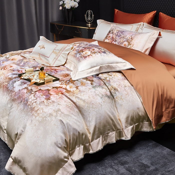 91家纺网 家纺一手货源 找家纺 （总）至爱今生 2026新款数码印花长绒棉四件套-花润