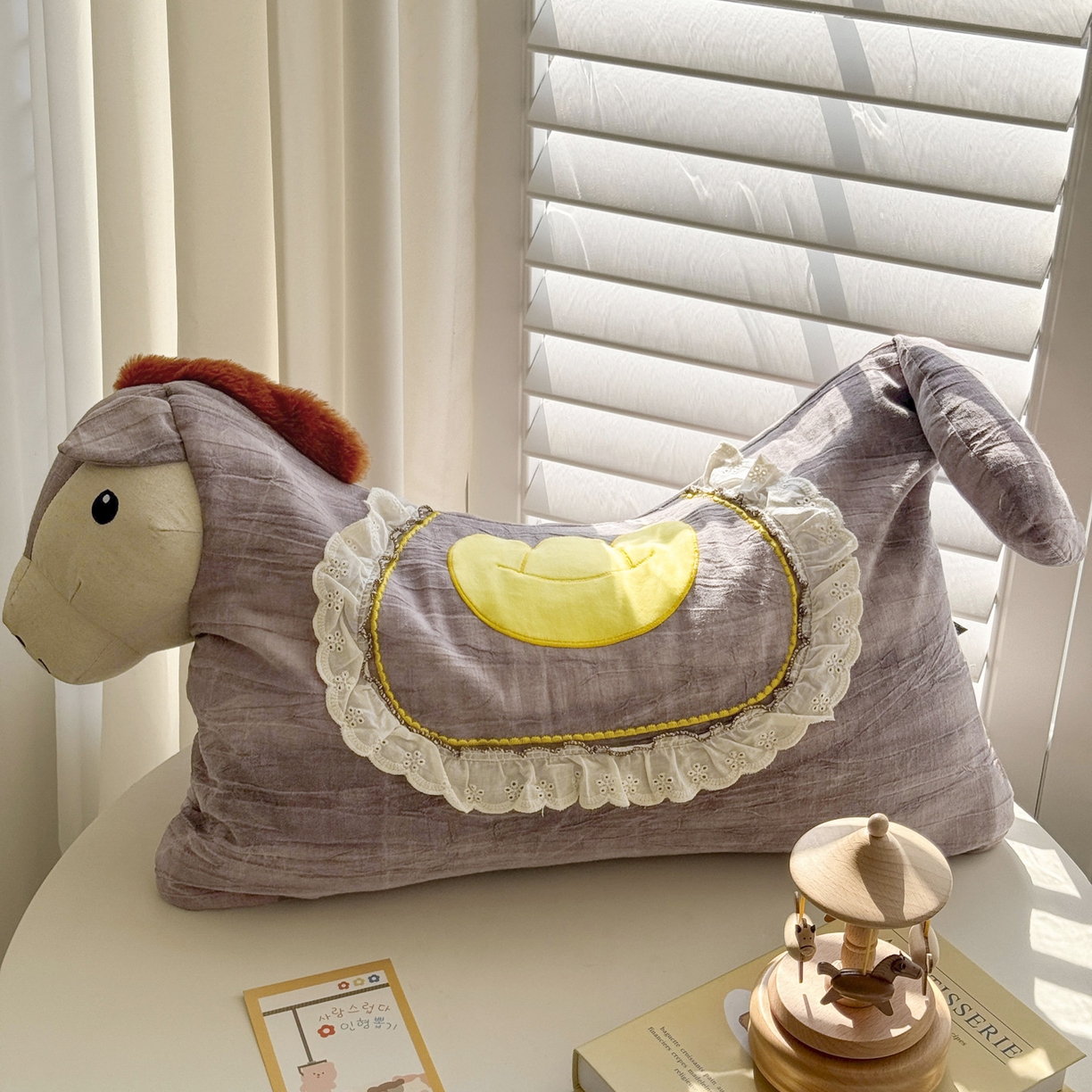 蔻眠 马上有钱-全棉刺绣荞麦枕头卡通护颈枕芯 马上有钱-紫