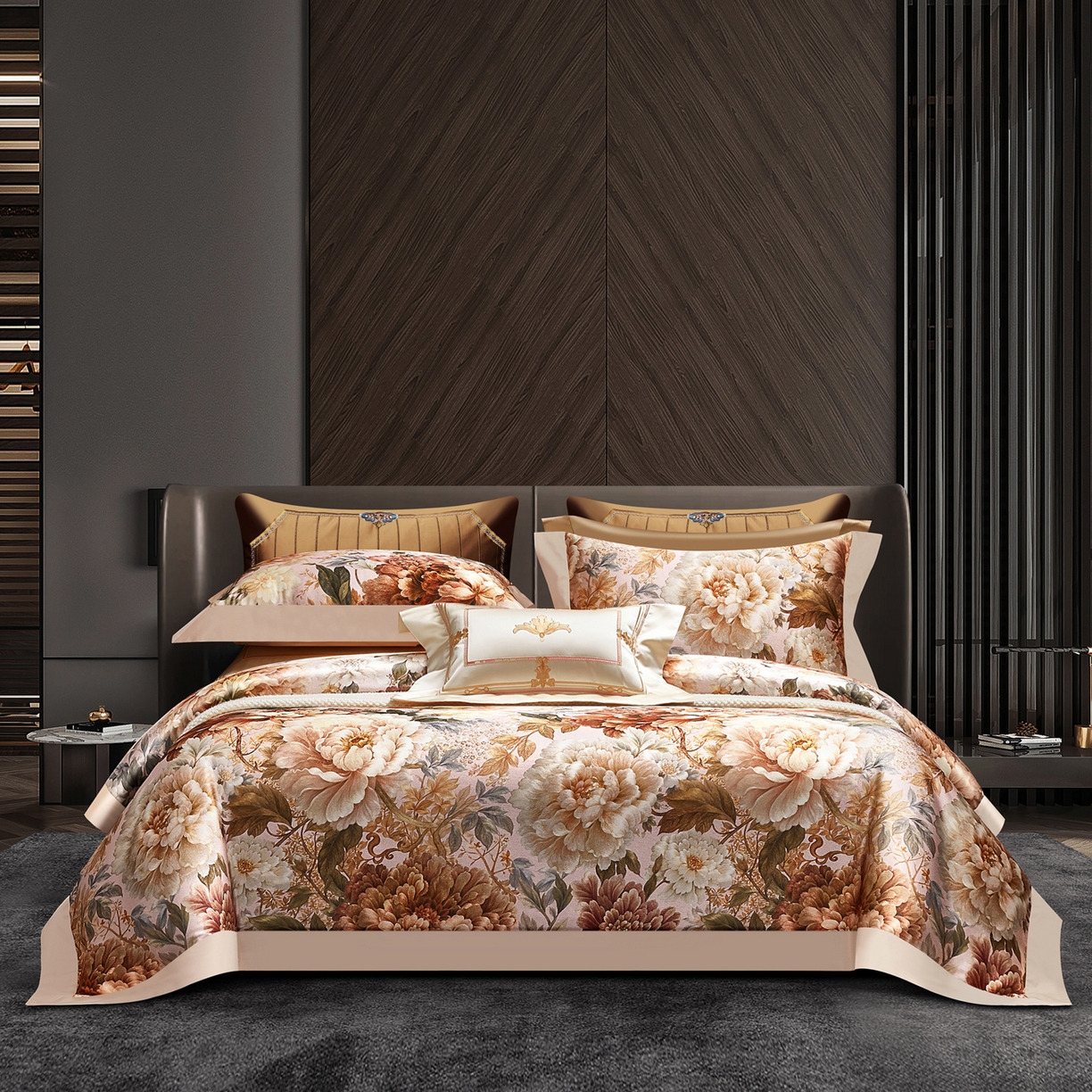 91家纺网 家纺一手货源 找家纺 （总）至爱今生 2026新款数码印花长绒棉四件套-国色芳华