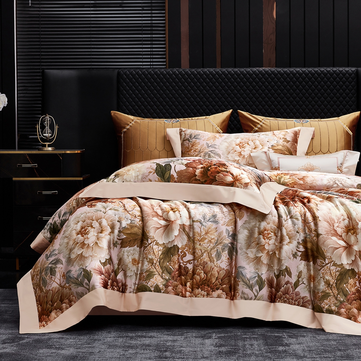 91家纺网 家纺一手货源 找家纺 （总）至爱今生 2026新款数码印花长绒棉四件套-国色芳华