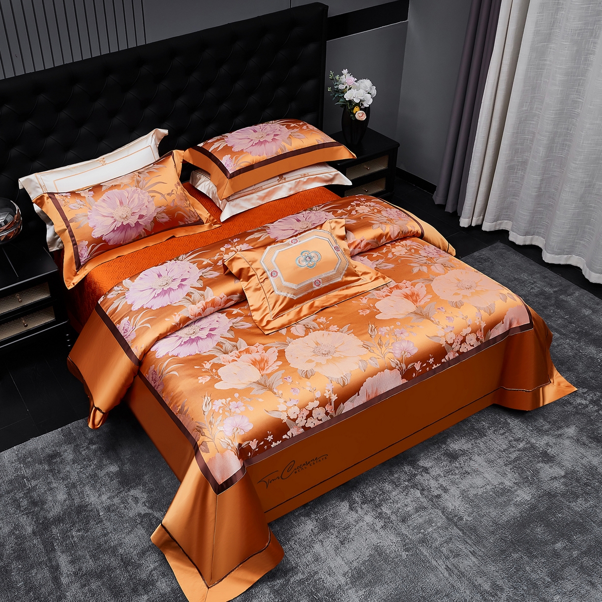 91家纺网 家纺一手货源 找家纺 （总）至爱今生 2026新款高精密色织提花四件套-繁华