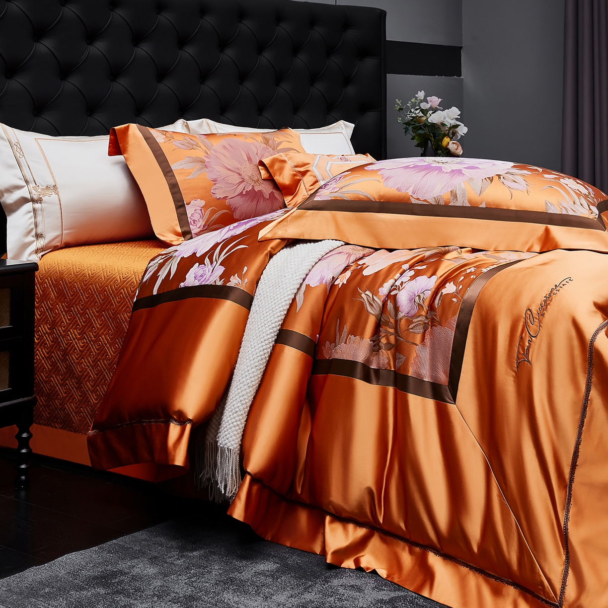 91家纺网 家纺一手货源 找家纺 （总）至爱今生 2026新款高精密色织提花四件套-繁华