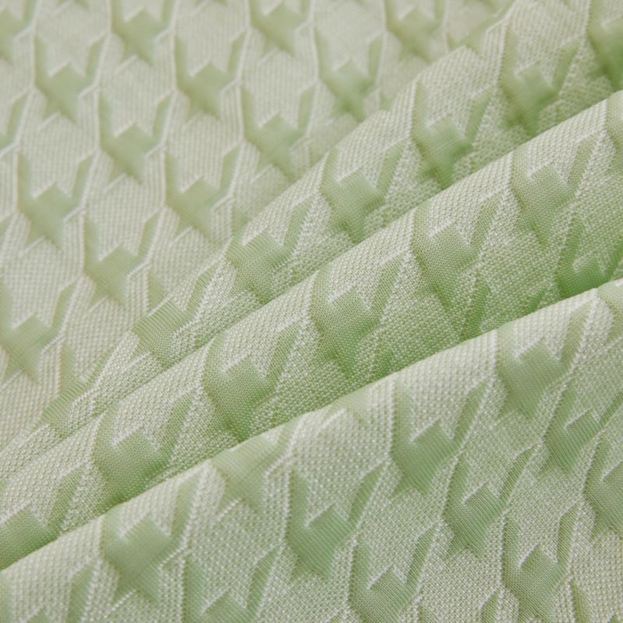 91家纺网 家纺一手货源 找家纺 怡源梦 2026新款A类PE高分子凉感软席提花冰豆豆床裙席子凉席-千鸟格 千鸟格-绿色