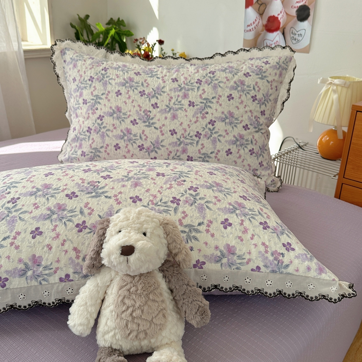 91家纺网 家纺一手货源 找家纺 顾里家纺 2026新款法式复古花边三层纱四件套（会员-2元） 梦莲幻花