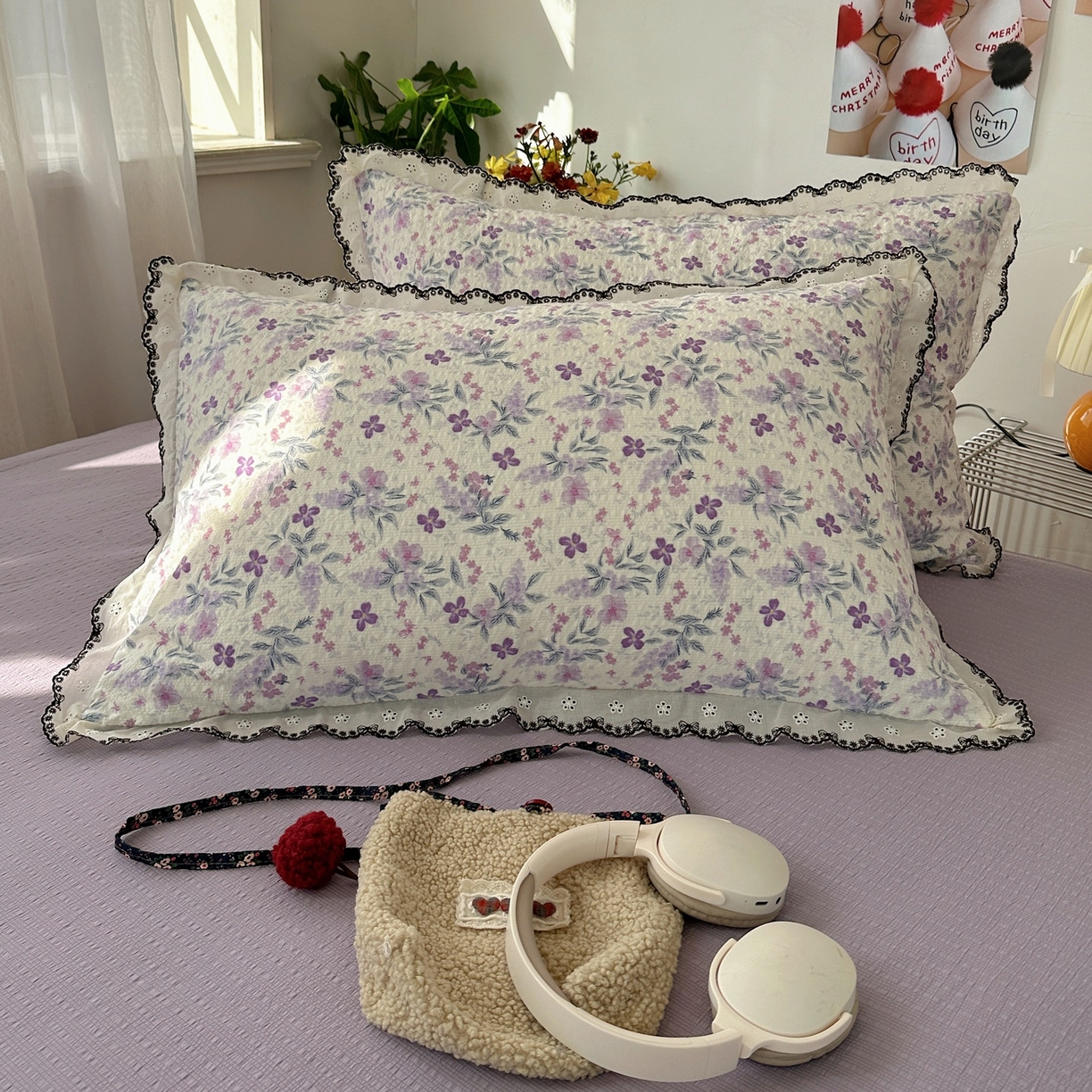 91家纺网 家纺一手货源 找家纺 顾里家纺 2026新款法式复古花边三层纱四件套（会员-2元） 梦莲幻花