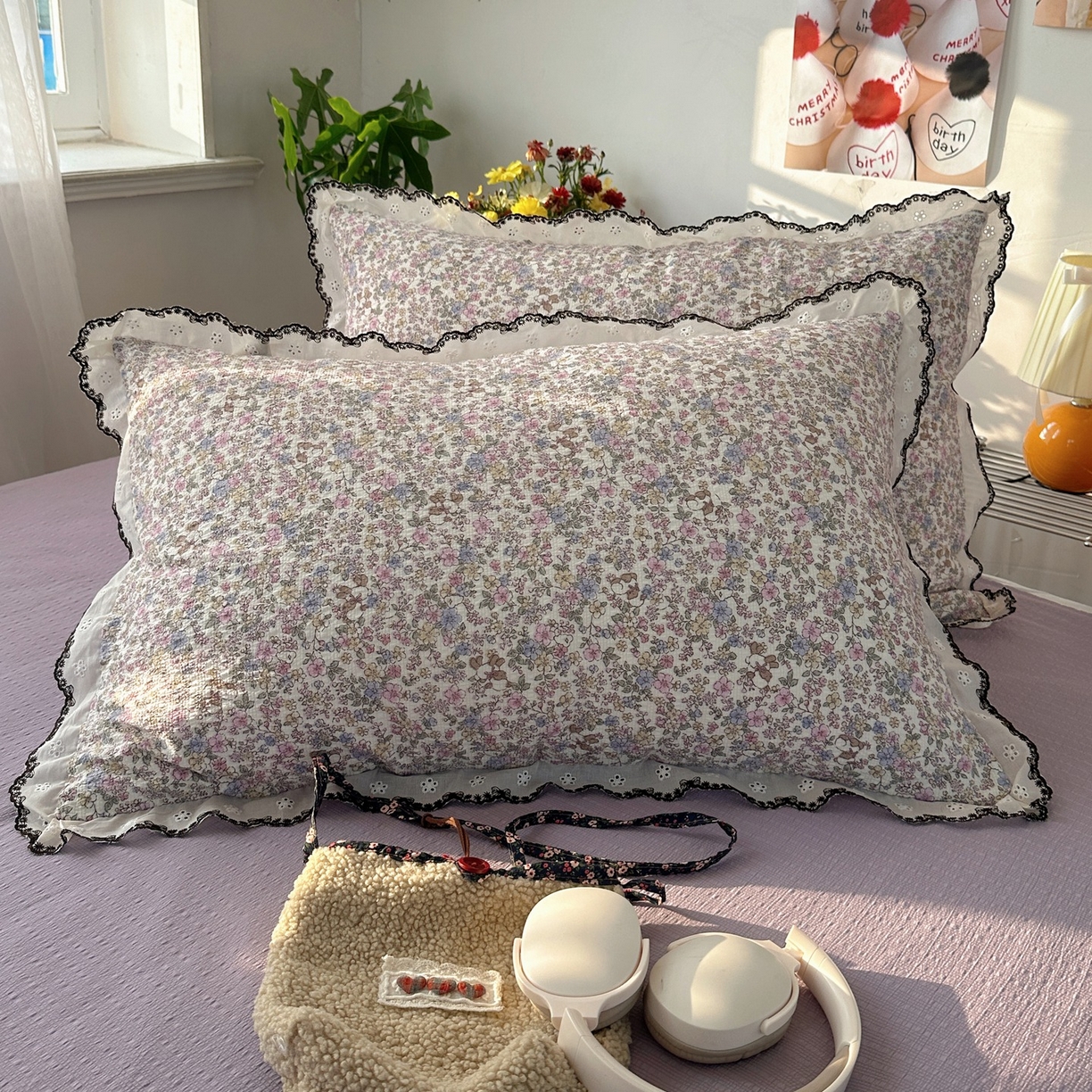 91家纺网 家纺一手货源 找家纺 顾里家纺 2026新款法式复古花边三层纱四件套（会员-2元） 轻舞飞扬