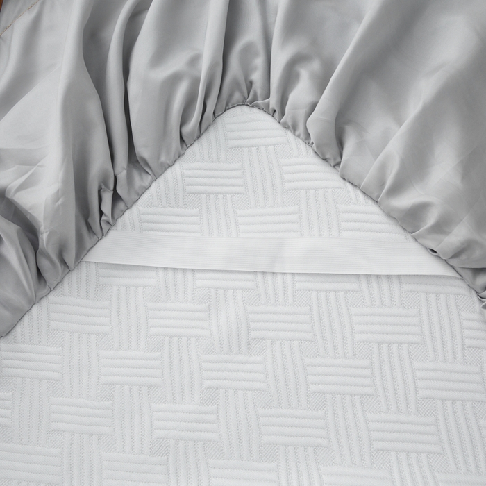 91家纺网 家纺一手货源 找家纺 （总）怡源梦 2026新款A类PE聚乙烯冰豆豆提花床裙款席子凉席三件套-梦之约