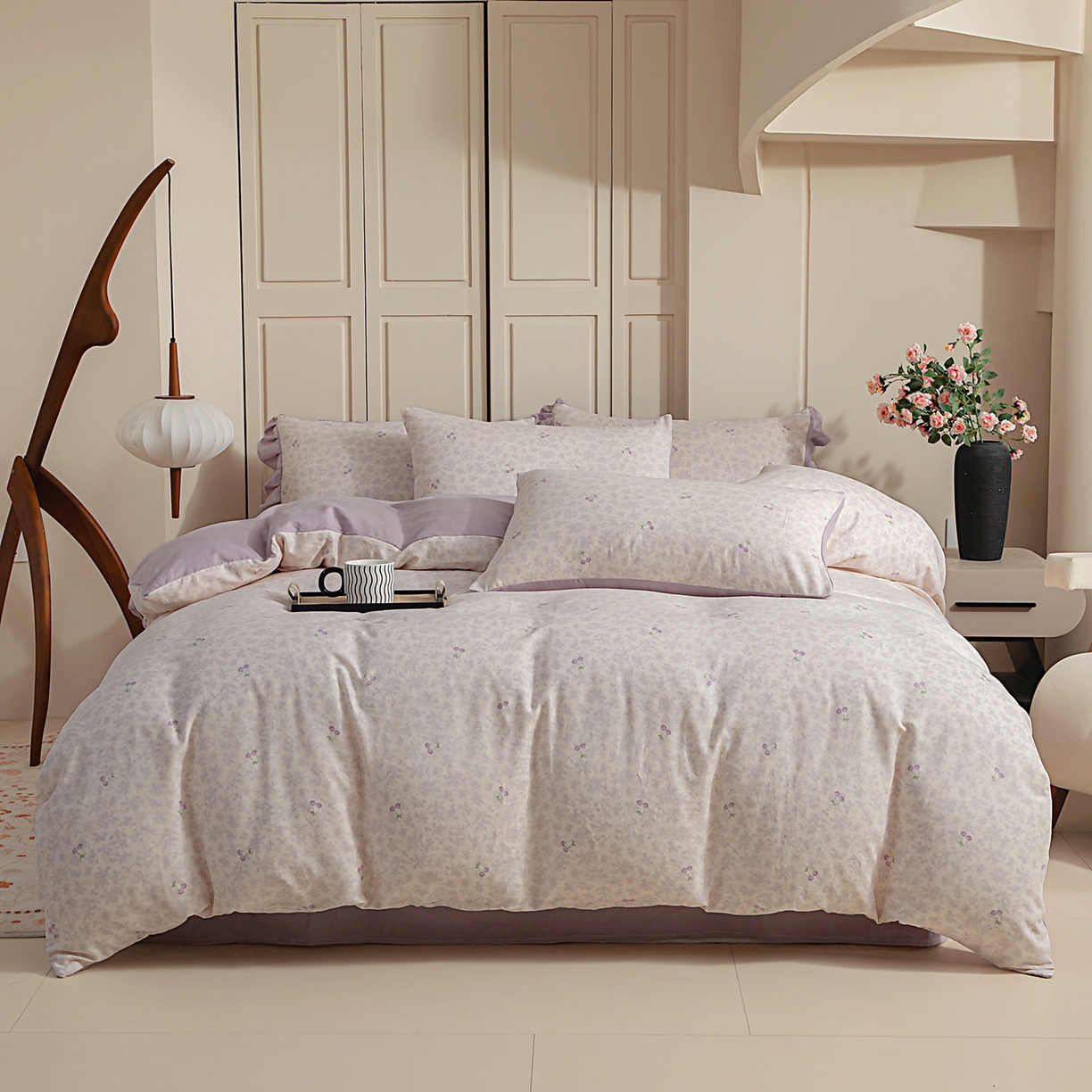 情煊家纺 2026新款全棉双层纱经典款单被套 经典款-樱桃