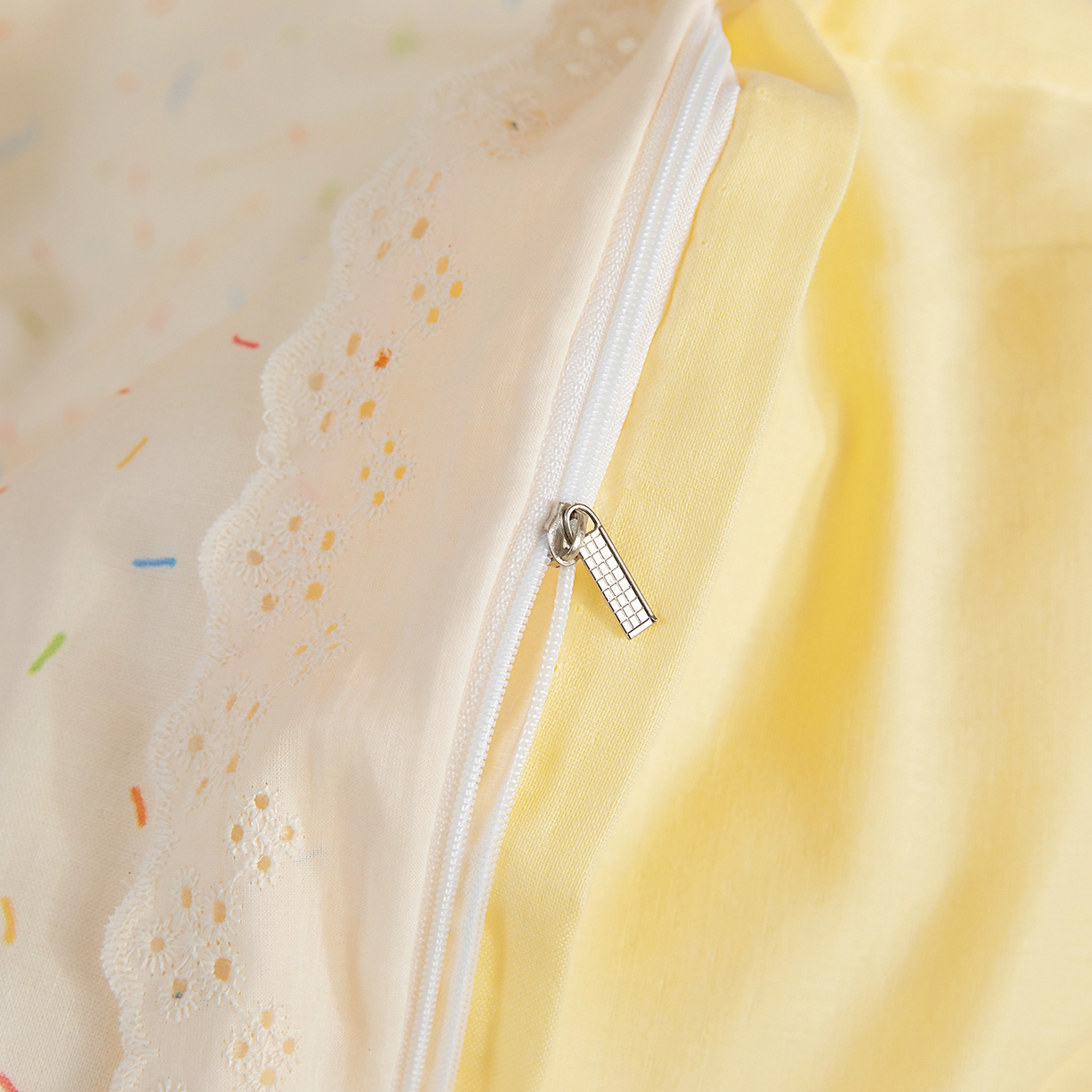 91家纺网 家纺一手货源 找家纺 情煊家纺 2026新款全棉双层纱经典款四件套 经典款-冰淇淋