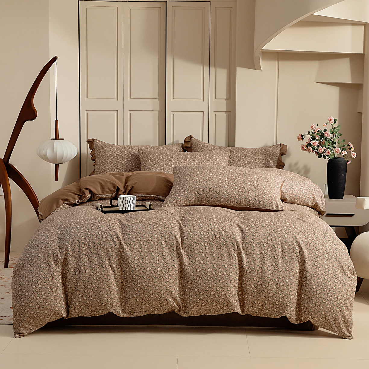 91家纺网 家纺一手货源 找家纺 （总）情煊家纺 2026新款全棉双层纱经典款四件套