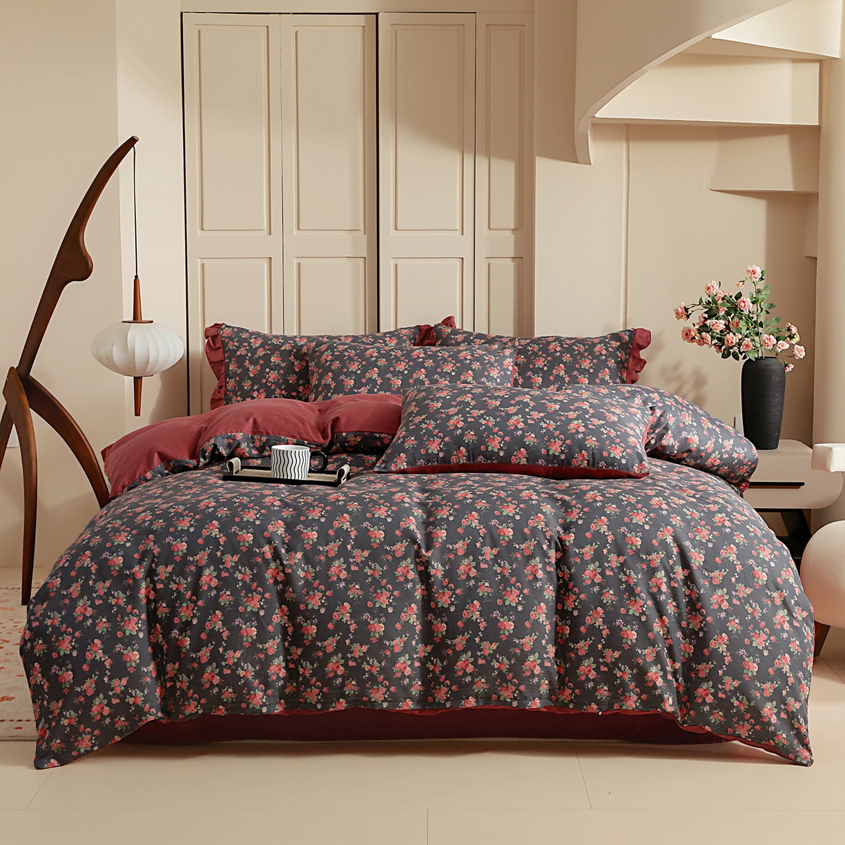 情煊家纺 2026新款全棉双层纱经典款四件套 经典款-缪斯