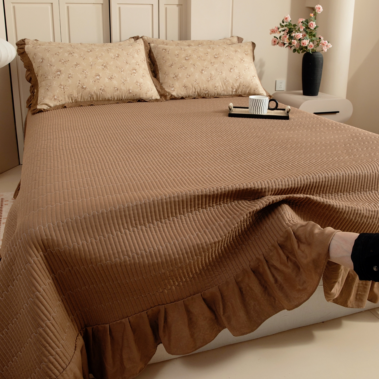 91家纺网 家纺一手货源 找家纺 （总）情煊家纺 2026新款全棉双层纱单品床盖