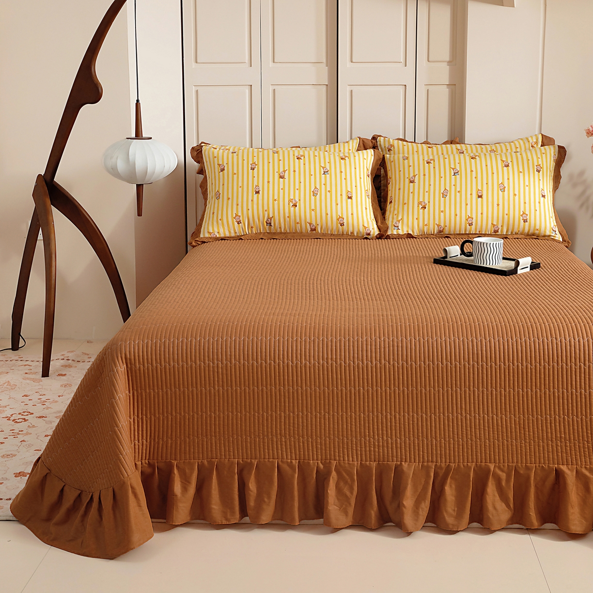 91家纺网 家纺一手货源 找家纺 （总）情煊家纺 2026新款全棉双层纱单品床盖