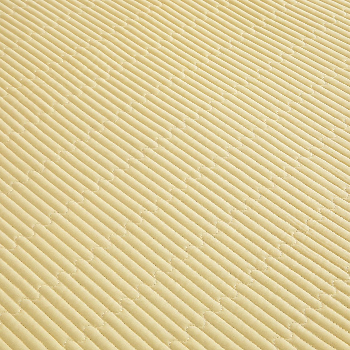 91家纺网 家纺一手货源 找家纺 情煊家纺 2026新款全棉双层纱单品床盖 奶油黄