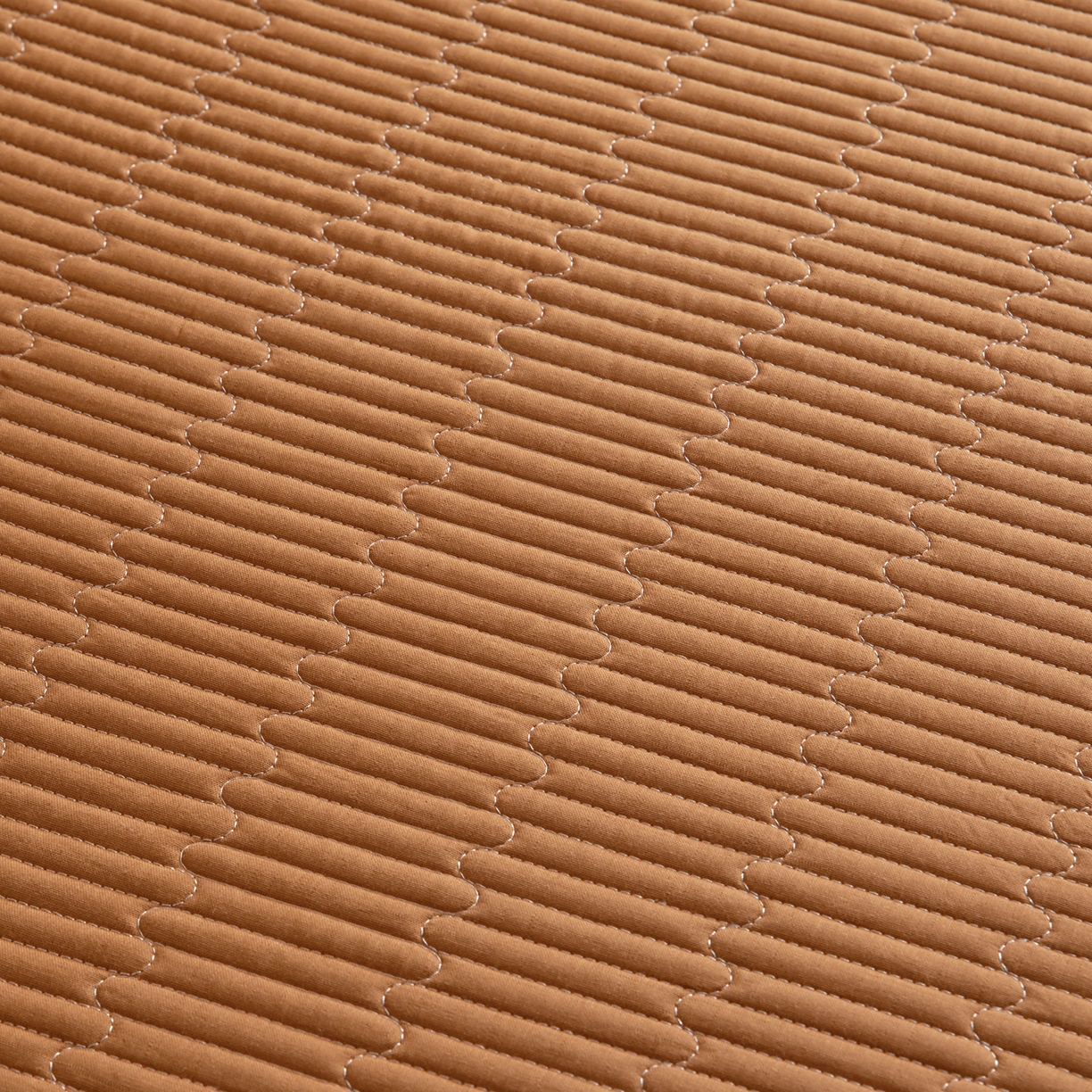 91家纺网 家纺一手货源 找家纺 情煊家纺 2026新款全棉双层纱单品床盖 焦糖