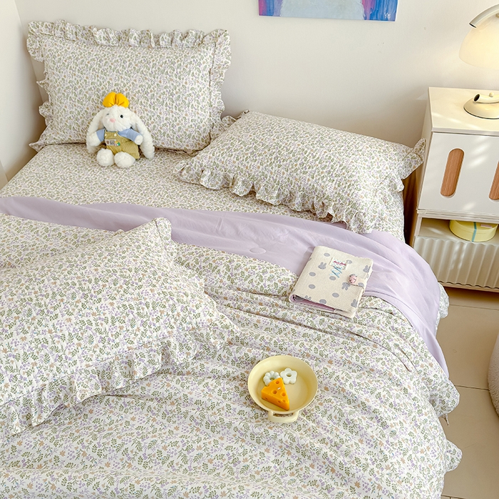 91家纺网 家纺一手货源 找家纺 归属 2026春夏新款古法仿棉单床盖床盖三件套 青萝漫影