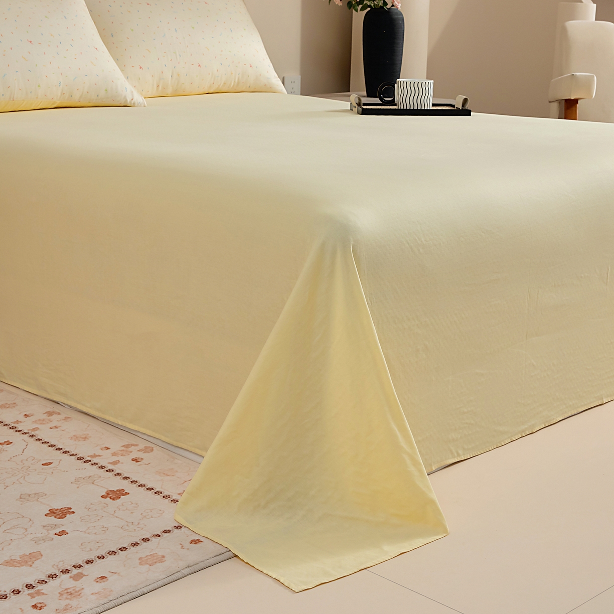 91家纺网 家纺一手货源 找家纺 （总）情煊家纺 2026新款全棉双层纱单品床单