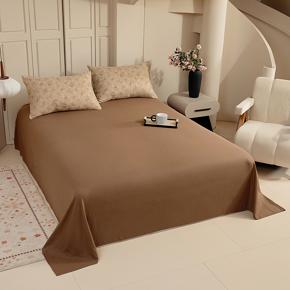 91家纺网 家纺一手货源 找家纺 （总）情煊家纺 2026新款全棉双层纱单品床单