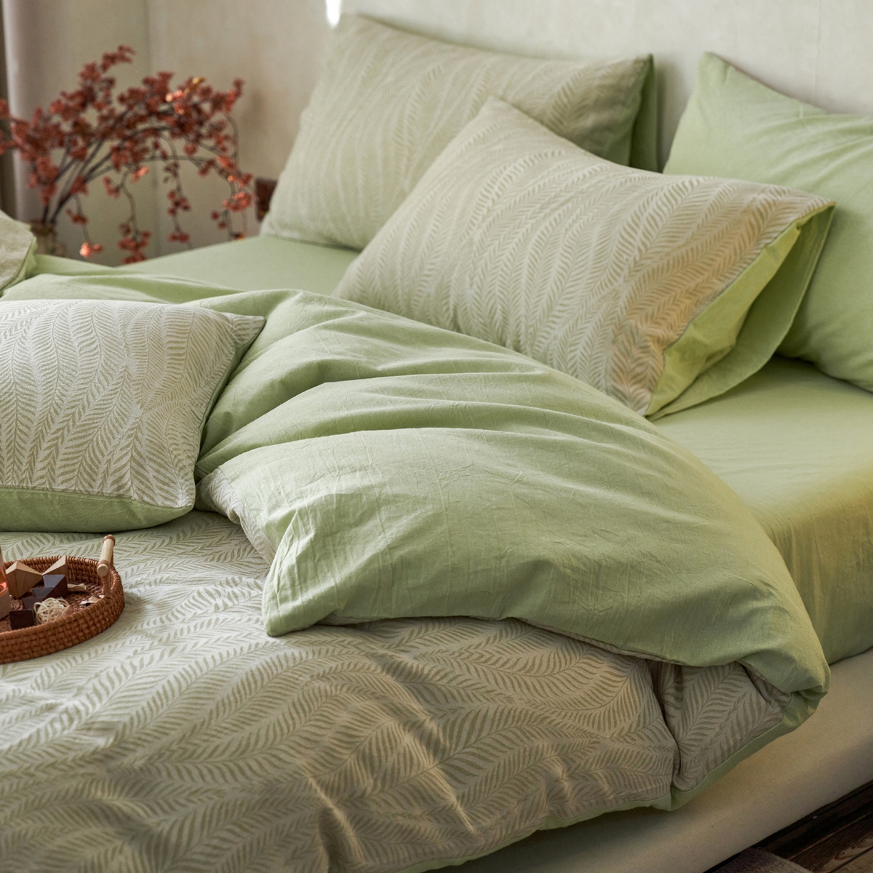 91家纺网 家纺一手货源 找家纺 （总）如一 2026新款色织提花全棉水洗棉四件套第一批