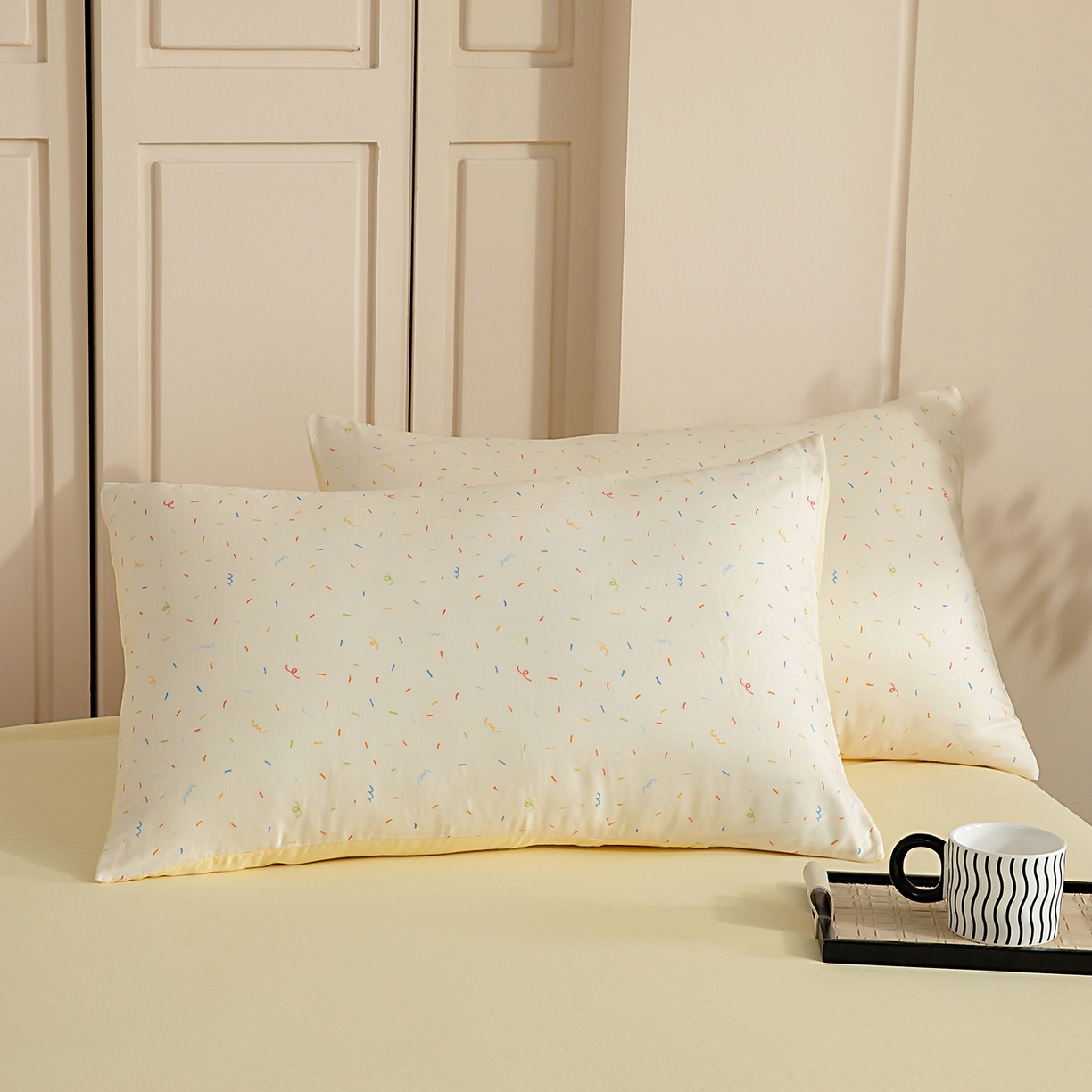 91家纺网 家纺一手货源 找家纺 （总）情煊家纺 2026新款全棉双层纱单品枕套