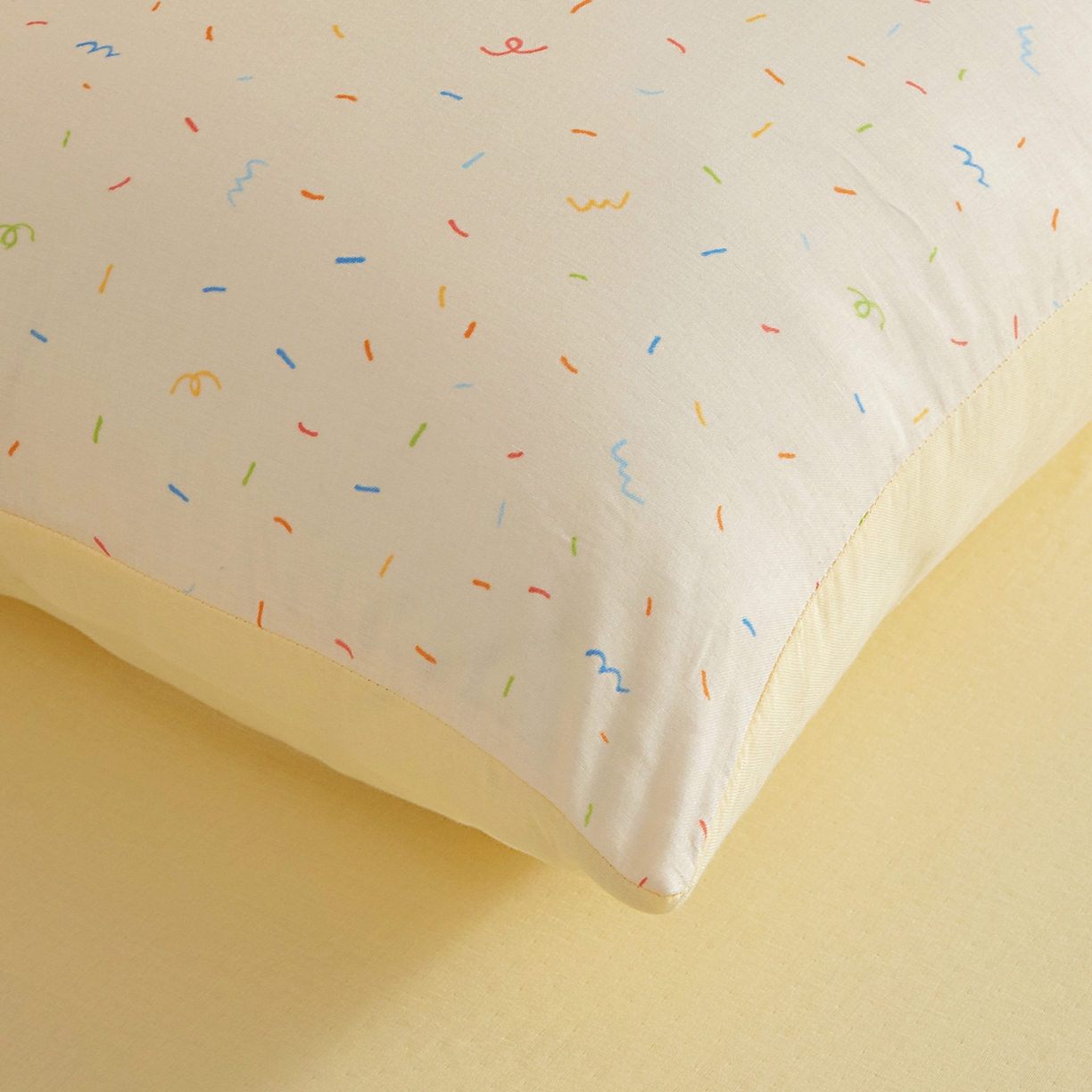 91家纺网 家纺一手货源 找家纺 情煊家纺 2026新款全棉双层纱单品枕套 经典款-冰淇淋