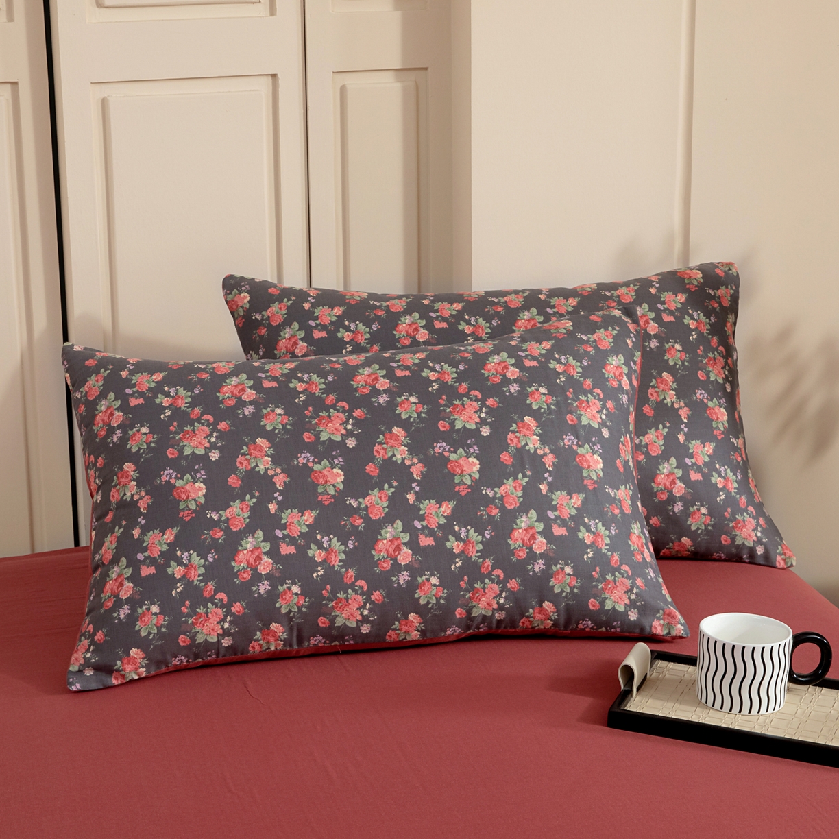 91家纺网 家纺一手货源 找家纺 （总）情煊家纺 2026新款全棉双层纱单品枕套