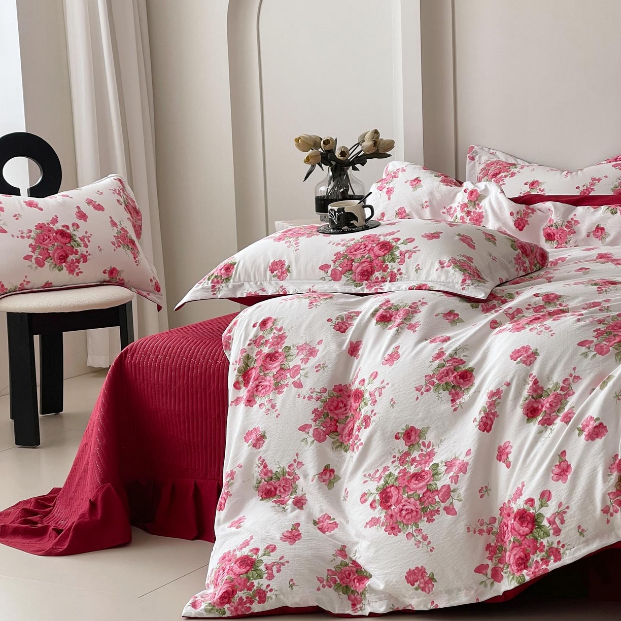 91家纺网 家纺一手货源 找家纺 （总）锦彩家居 2026新款皱皱水洗棉床盖四件套