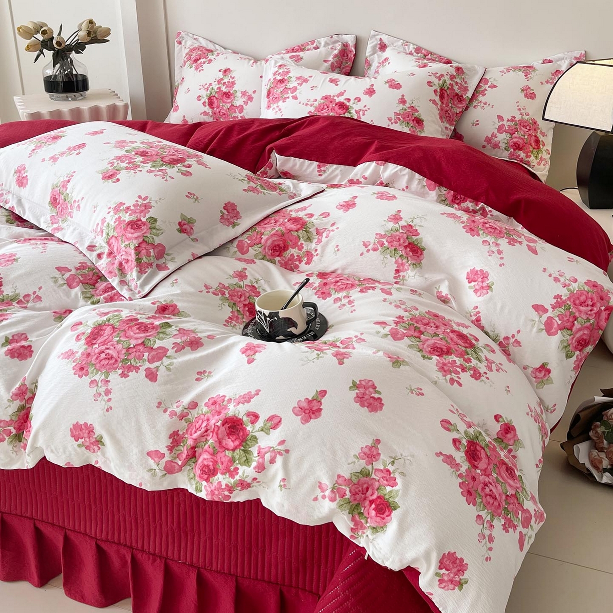 91家纺网 家纺一手货源 找家纺 （总）锦彩家居 2026新款皱皱水洗棉床盖四件套